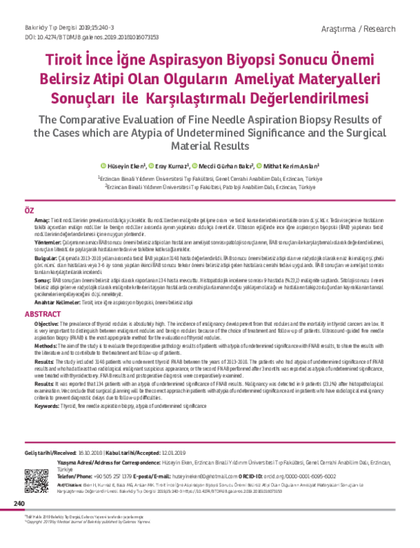 (PDF) The Comparative Evaluation of Fine Needle Aspiration Biopsy ...