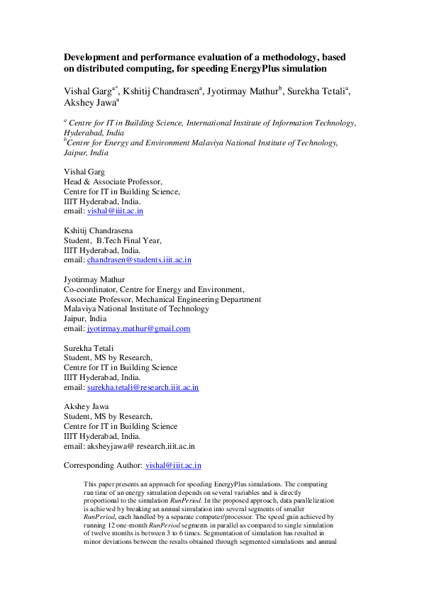 (PDF) Development and performance evaluation of a methodology, based on ...