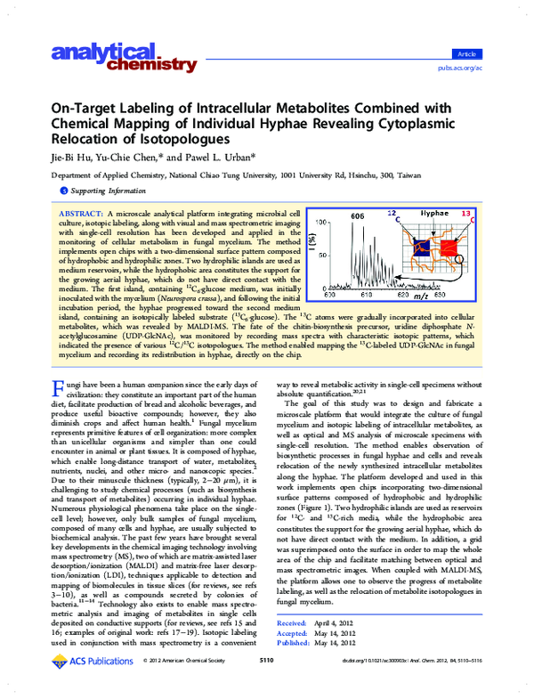 (PDF) On-Target Labeling of Intracellular Metabolites Combined with ...