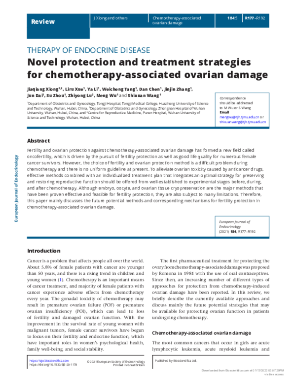 (PDF) THERAPY OF ENDOCRINE DISEASE: Novel protection and treatment ...