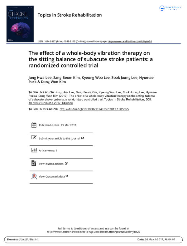 (PDF) The effect of a whole-body vibration therapy on the sitting ...