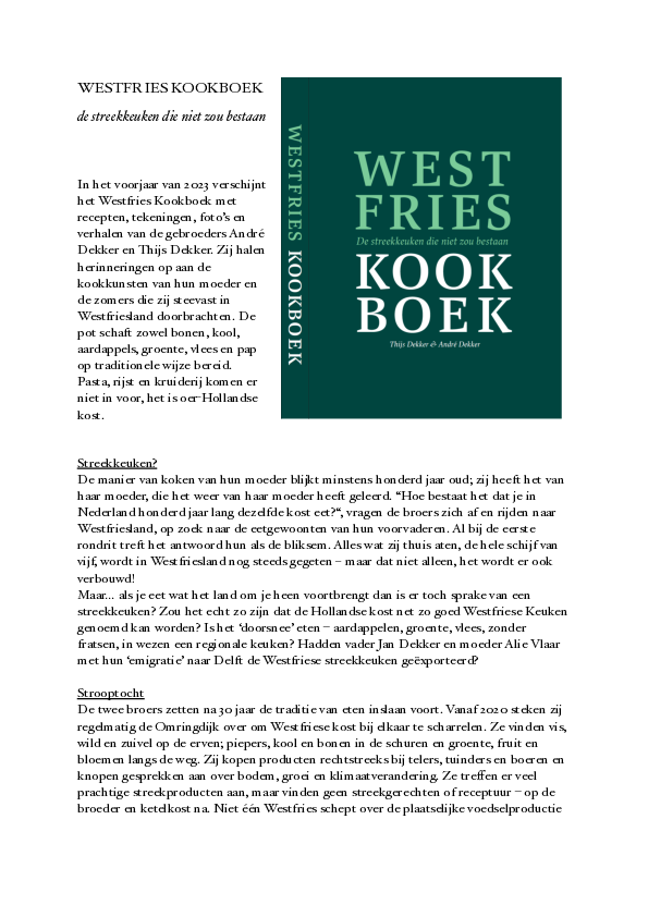 Eine Der Westfries Inseln 5 Buchstaben (PDF) Westfries Kookboek - de streekkeuken die niet zou bestaan
