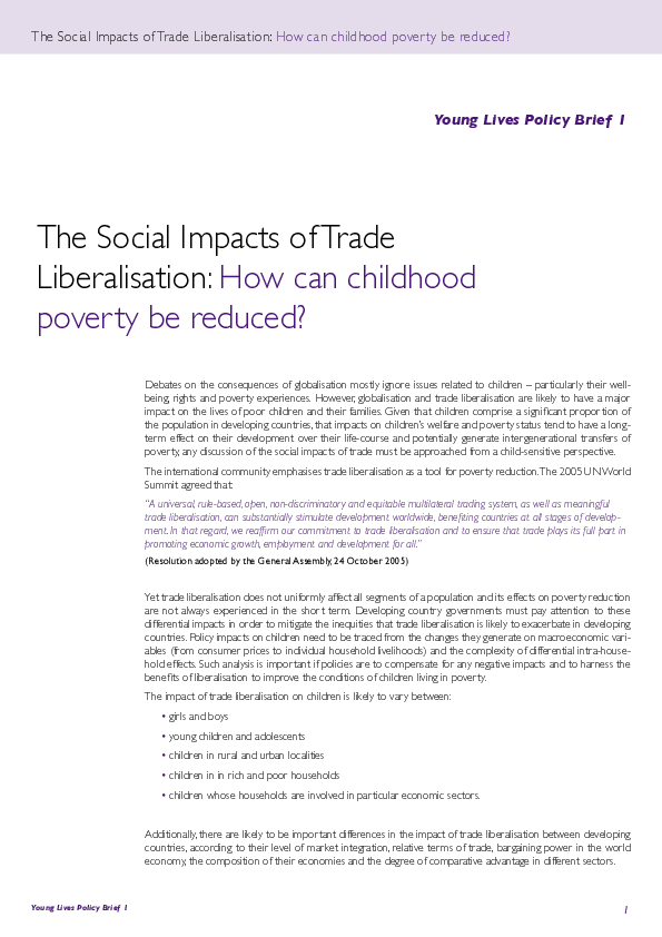 (PDF) Young Lives Policy Brief 1. The Social Impacts of Trade ...