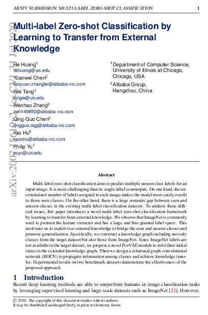 (PDF) Multi-label Zero-shot Classification by Learning to Transfer from ...