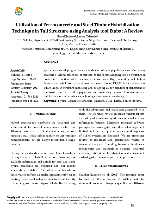 (PDF) Utilization of Ferroconcrete and Steel Timber Hybridization
