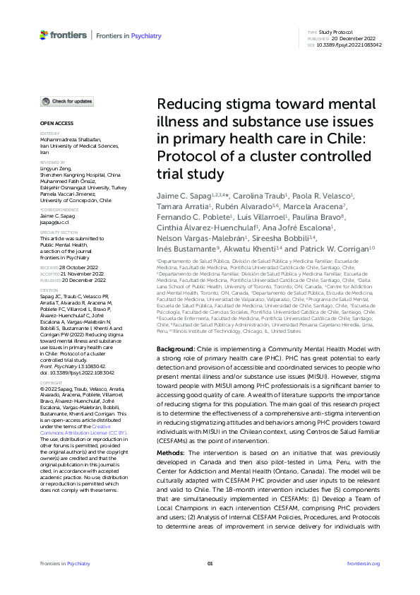 (PDF) Reducing stigma toward mental illness and substance use issues in ...