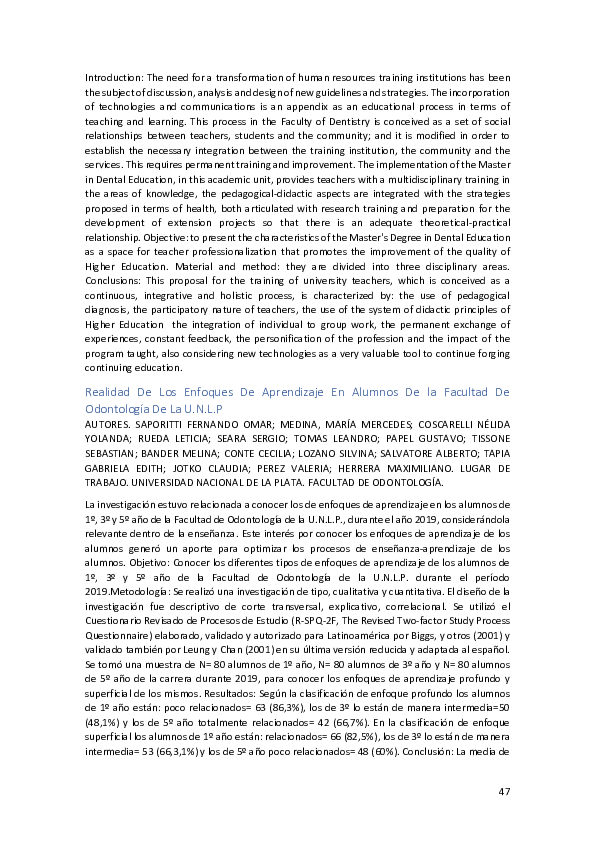 (PDF) Reality of Learning Approaches in Students of the UNLP School of ...