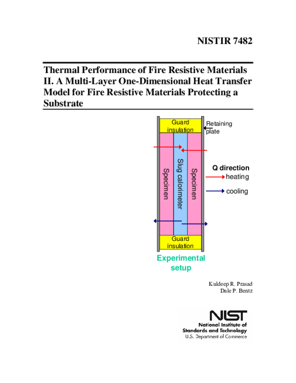 (PDF) Thermal performance of fire resistive materials II. A multi-layer ...
