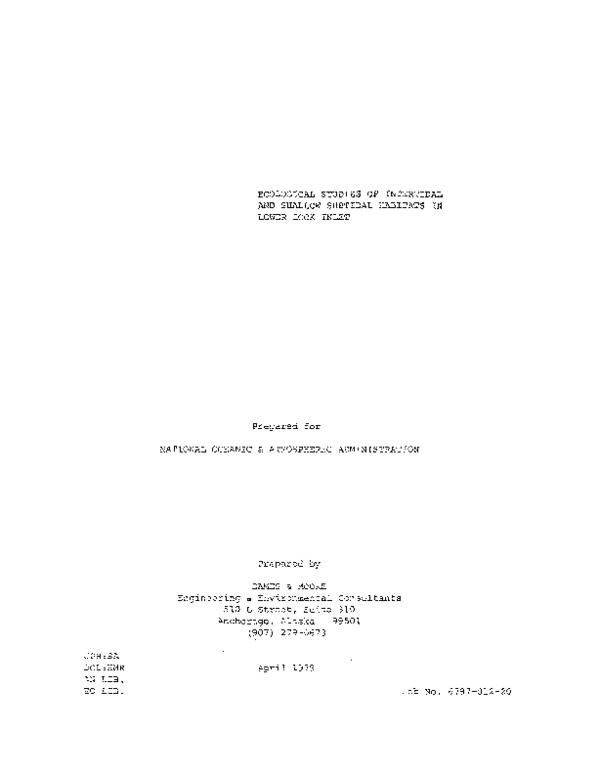 (PDF) Ecological studies of intertidal and shallow subtidal habitats in ...