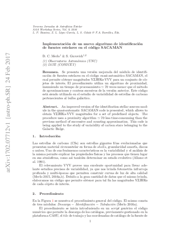 (PDF) Implementaci\'on de un nuevo algoritmo de identificaci\'on de ...