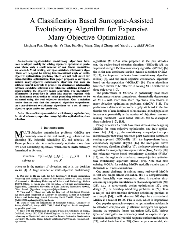(PDF) A Classification-Based Surrogate-Assisted Evolutionary Algorithm ...