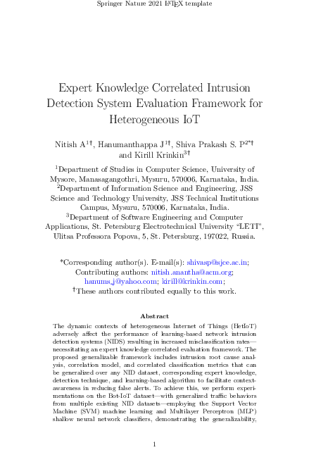 (PDF) Expert Knowledge Correlated Intrusion Detection System Evaluation ...