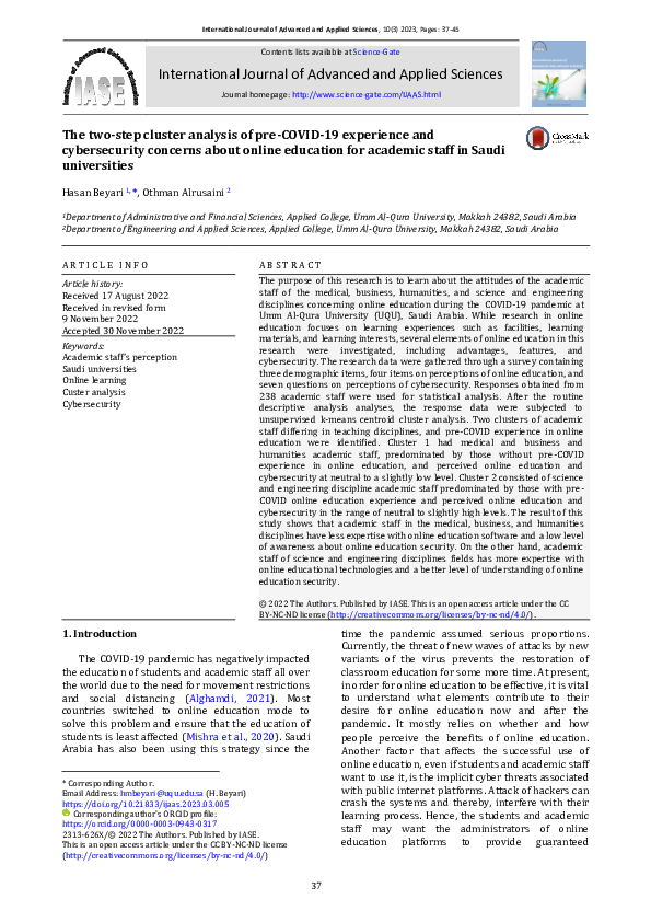 (PDF) International Journal of Advanced and Applied Sciences
