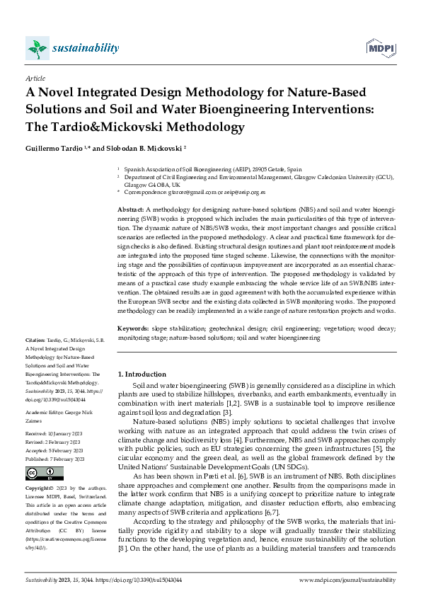 (PDF) A Novel Integrated Design Methodology for Nature-Based Solutions ...