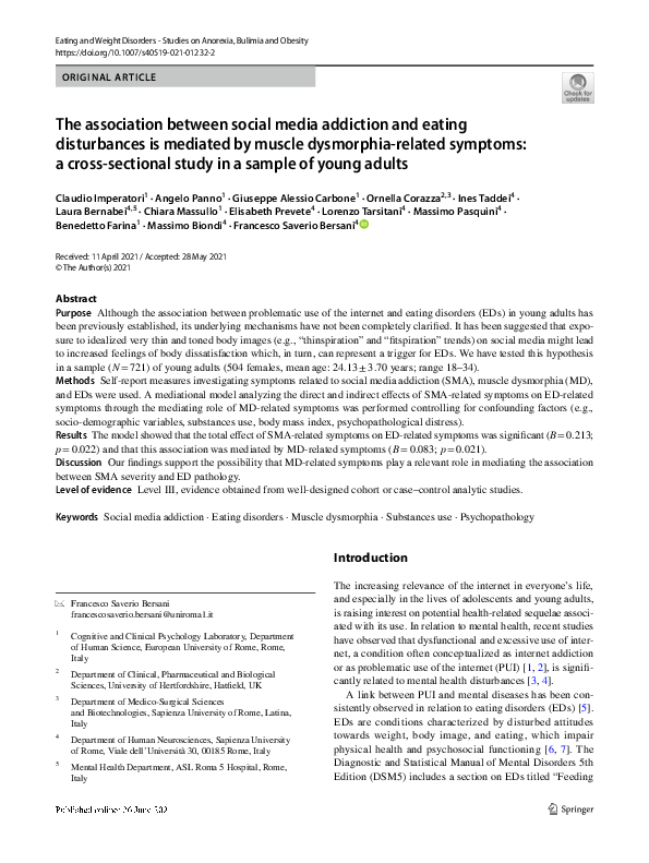 (PDF) The association between social media addiction and eating ...