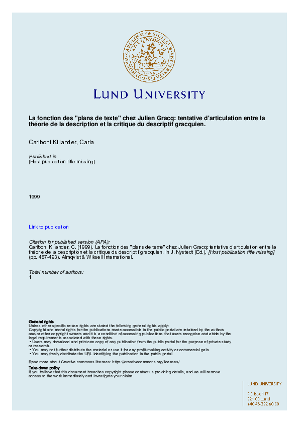 (PDF) La fonction des 