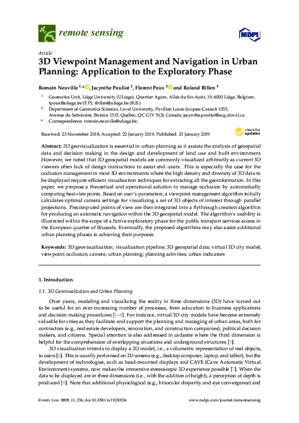 (PDF) 3D Viewpoint Management and Navigation in Urban Planning ...