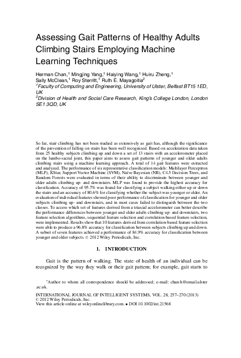(PDF) Assessing Gait Patterns of Healthy Adults Climbing Stairs ...