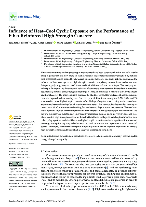 (PDF) Influence of Heat–Cool Cyclic Exposure on the Performance of ...