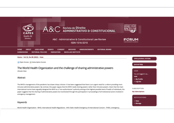 (PDF) The World Health Organization and the challenge of sharing ...