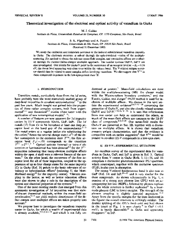 (PDF) Theoretical investigation of the electrical and optical activity ...