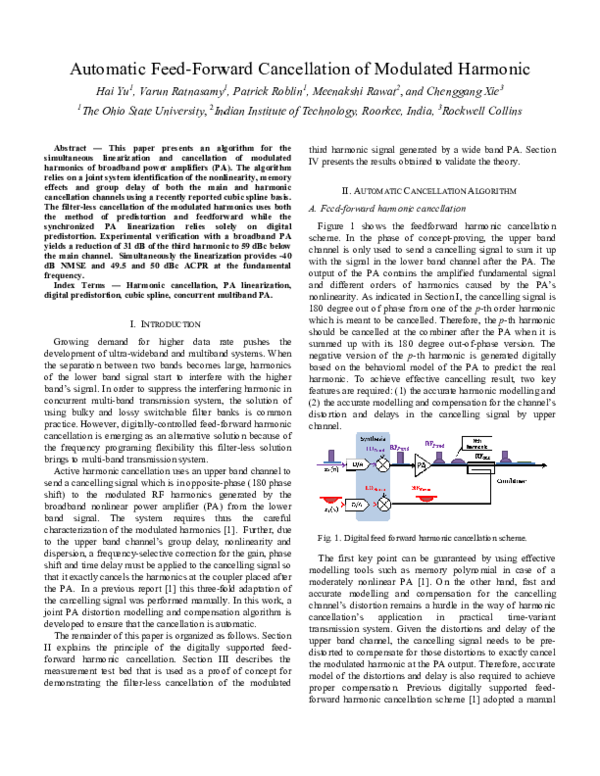 (PDF) Automatic Feed-Forw
