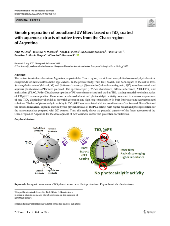 (PDF) Simple preparation of broadband UV filters based on TiO2 coated ...