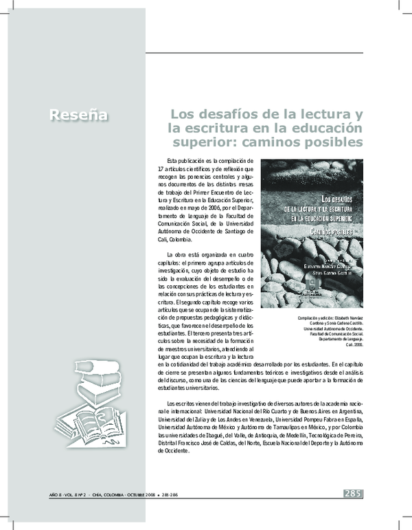 (PDF) Los desafíos de la lectura y la escritura en la educación ...
