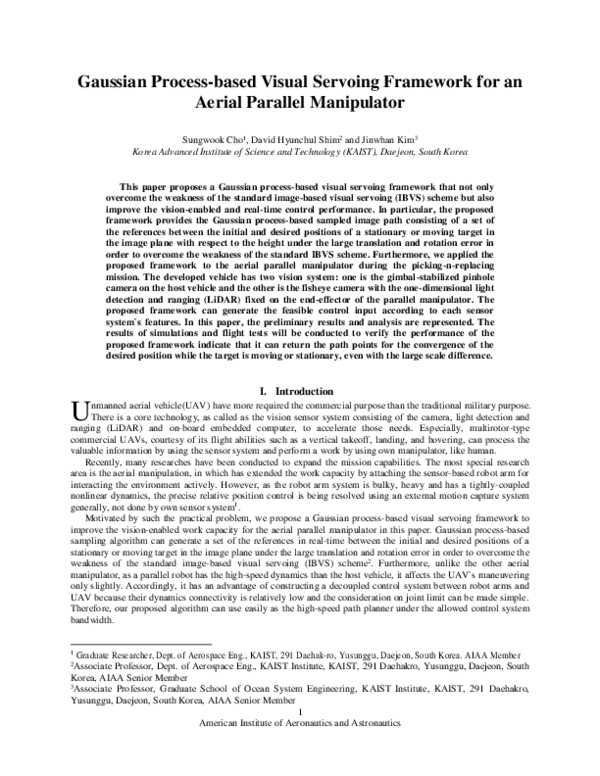 (PDF) Gaussian Process-based Visual Servoing Framework for an Aerial ...