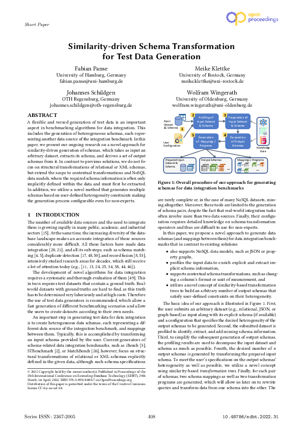 (PDF) Similarity-driven Schema Transformation for Test Data Generation