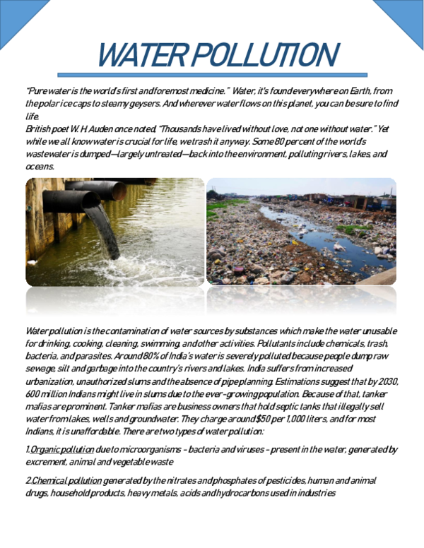 (PDF) Water pollution