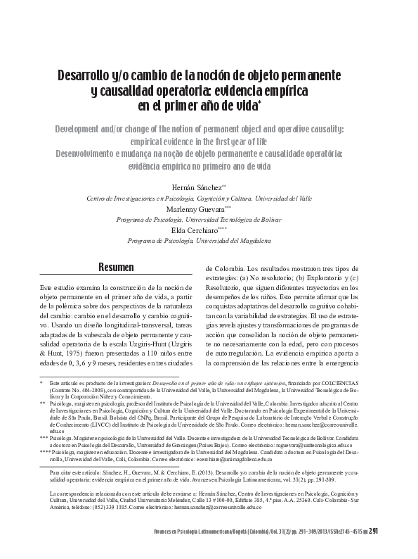 (PDF) Development and/or change of the notion of permanent object and ...