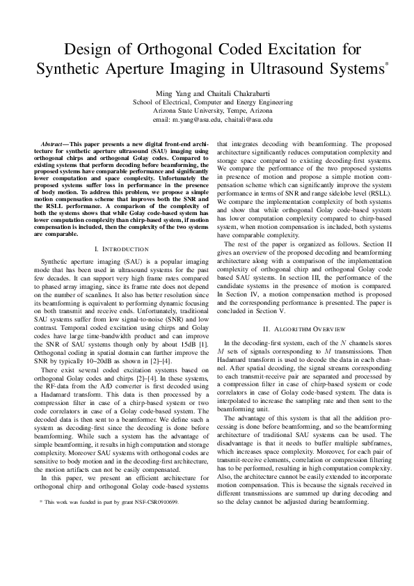 (PDF) Design of orthogonal coded excitation for synthetic aperture ...