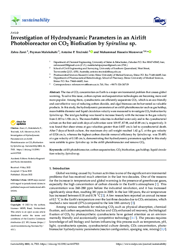 (PDF) Investigation of Hydrodynamic Parameters in an Airlift ...