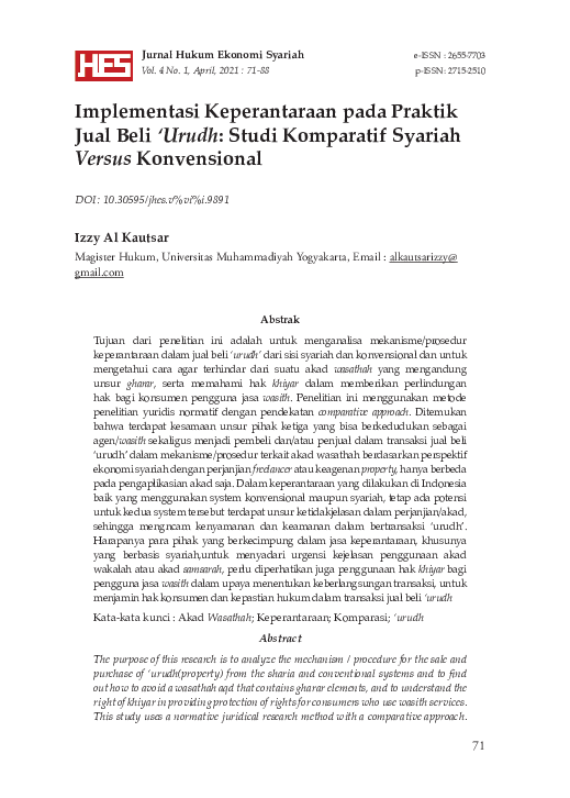 Kontrak Jual Beli Konvensional dan Online dalam Hukum Dagang: Tinjauan Komparatif dan Implikasinya pada PDF Kontrak