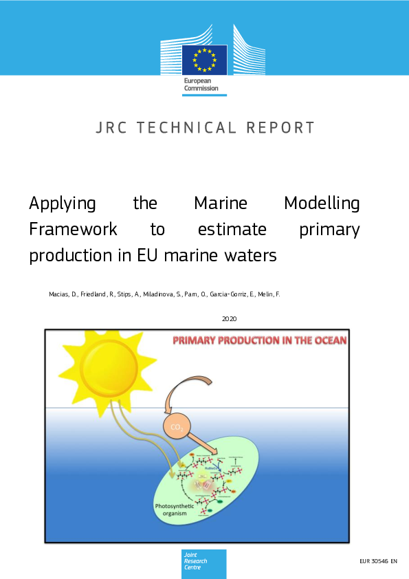 (PDF) Applying the marine modelling framework to estimate primary ...