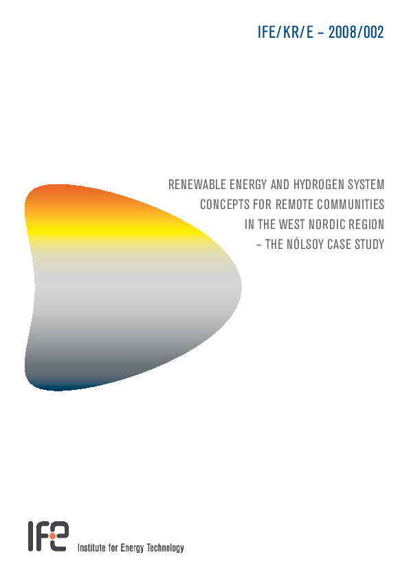 (PDF) Renewable Energy and Hydrogen System Concepts for Remote ...
