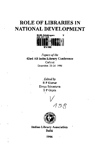 (PDF) The role of libraries in national development