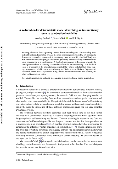 (PDF) A reduced-order deterministic model describing an intermittency ...
