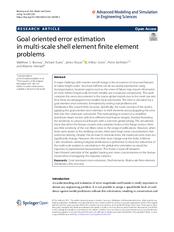 (PDF) Goal oriented error estimation in multi-scale shell element ...
