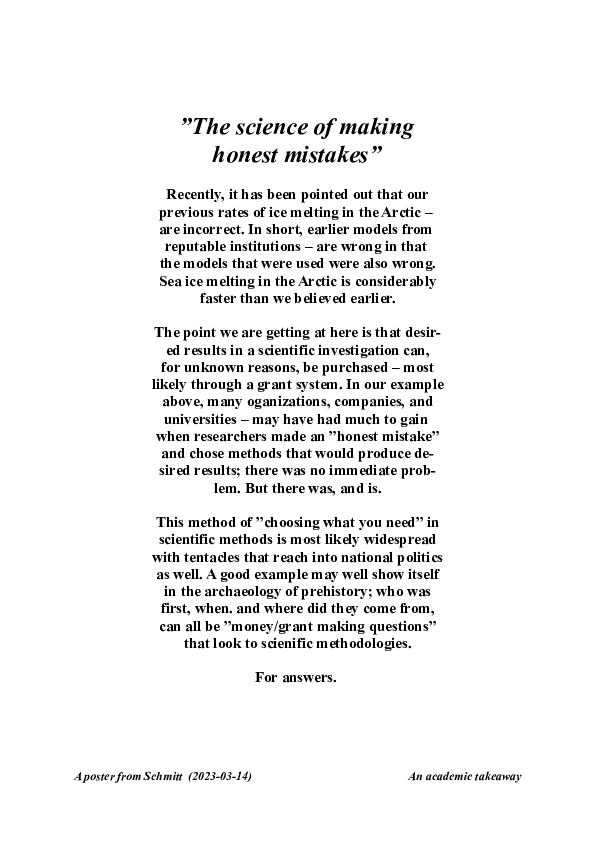 (PDF) The science of making honest mistakes