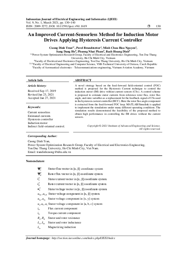 (PDF) An Improved Current-Sensorless Method for Induction Motor Drives ...