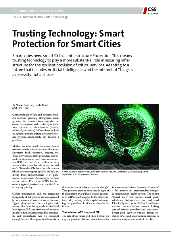 (PDF) Trusting Technology: Smart Protection for Smart Cities