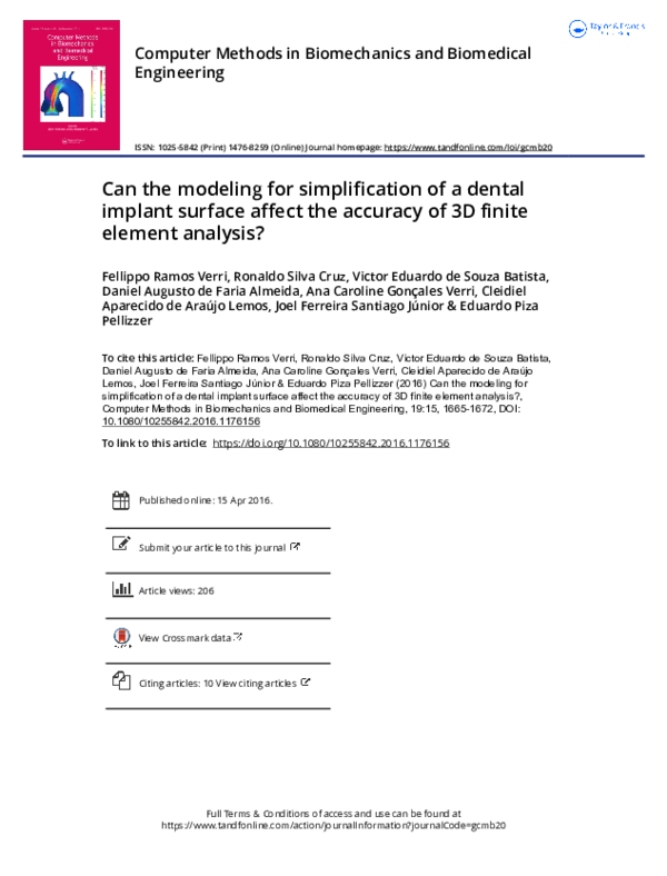 (PDF) Can the modeling for simplification of a dental implant surface ...