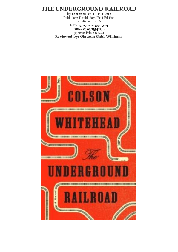 文学・小説 Colson Whitehead The Underground Railroa 91PL6qqrmXL._UF1000,1000_QL80_.jpg