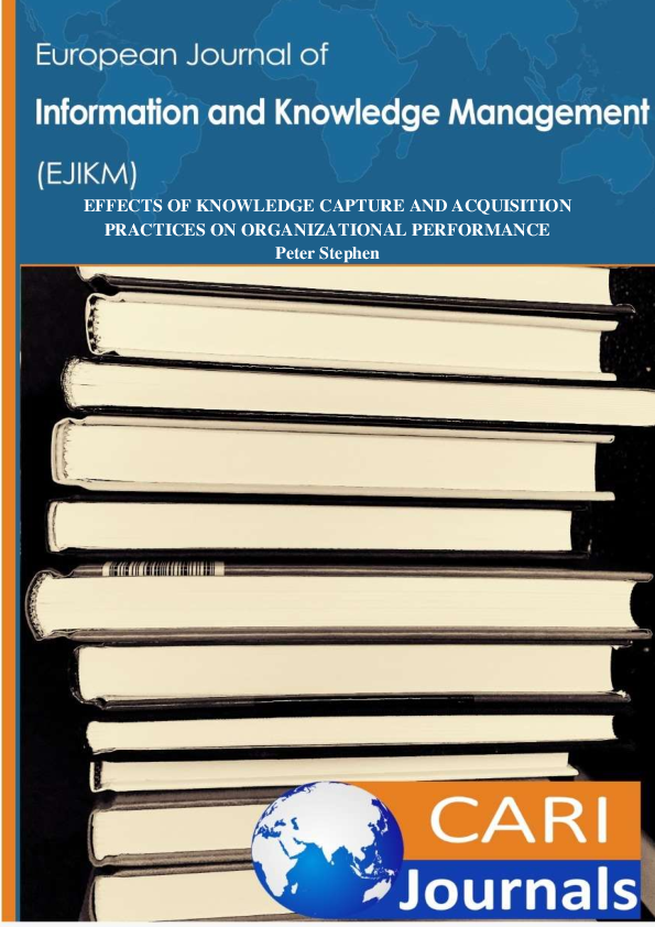 (PDF) Effects of Knowledge Capture and Acquisition Practices on ...