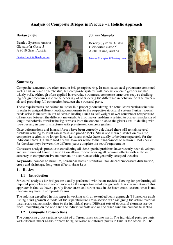 (PDF) Analysis of Composite Bridges in Practice – a Holistic Approach