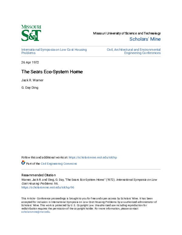 (PDF) The Sears Eco-System Home