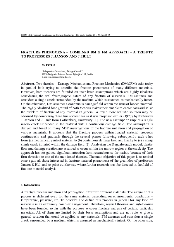 (DOC) Damage and fracture process in concrete - a combined approach