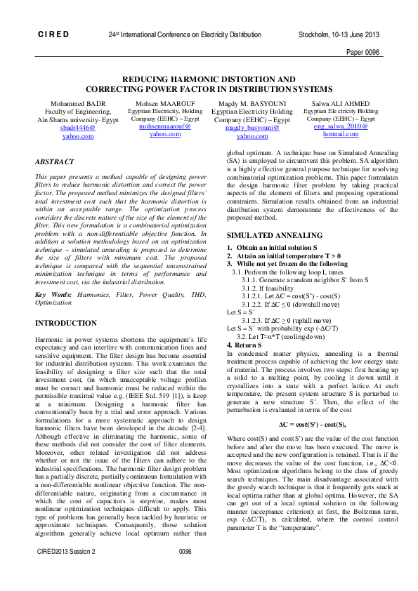(PDF) Reducing harmonic distortion and correcting power factor in ...